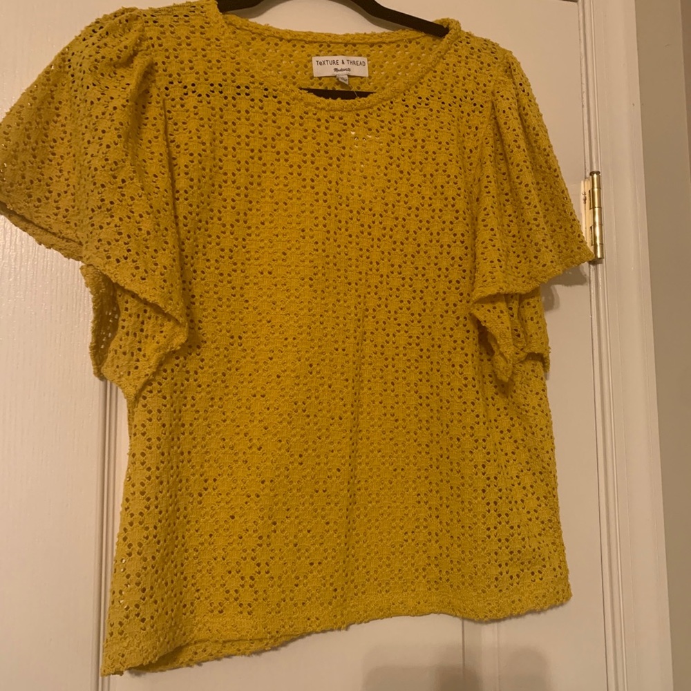Yellow see through sweater